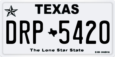 TX license plate DRP5420