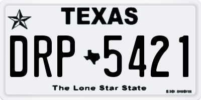 TX license plate DRP5421