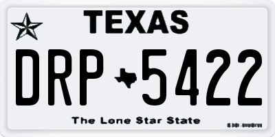 TX license plate DRP5422
