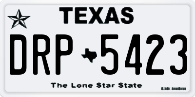 TX license plate DRP5423