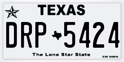 TX license plate DRP5424