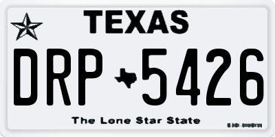 TX license plate DRP5426