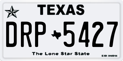 TX license plate DRP5427
