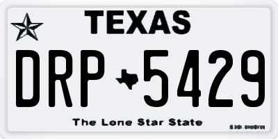 TX license plate DRP5429