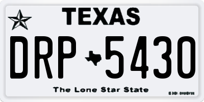 TX license plate DRP5430