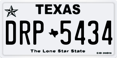 TX license plate DRP5434