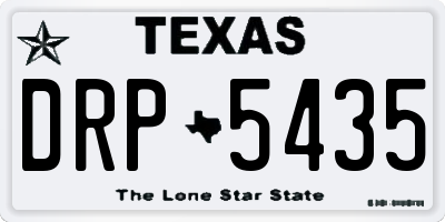 TX license plate DRP5435