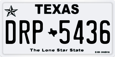 TX license plate DRP5436
