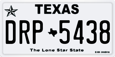TX license plate DRP5438