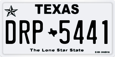 TX license plate DRP5441