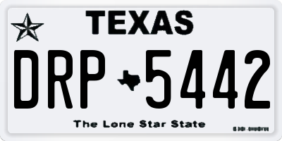 TX license plate DRP5442