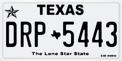 TX license plate DRP5443
