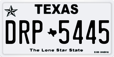 TX license plate DRP5445