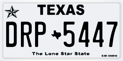 TX license plate DRP5447