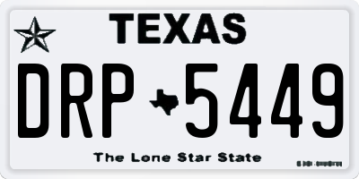 TX license plate DRP5449