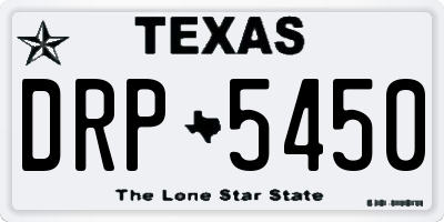 TX license plate DRP5450