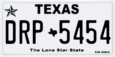 TX license plate DRP5454