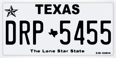 TX license plate DRP5455