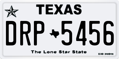 TX license plate DRP5456
