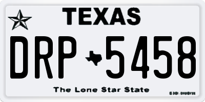 TX license plate DRP5458