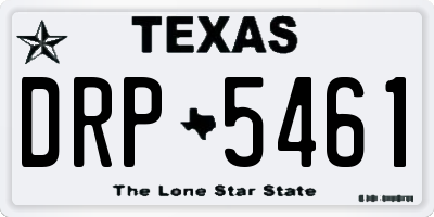 TX license plate DRP5461