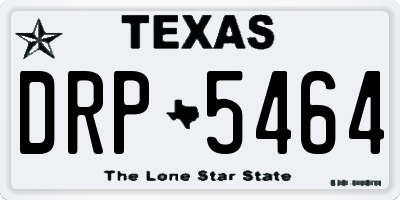 TX license plate DRP5464