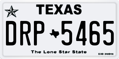 TX license plate DRP5465