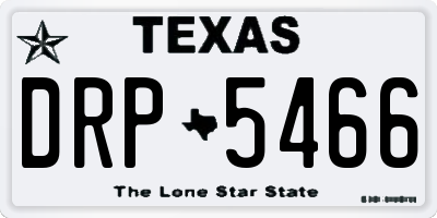 TX license plate DRP5466