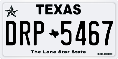 TX license plate DRP5467