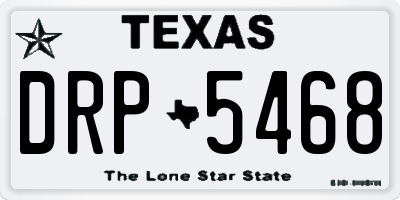 TX license plate DRP5468