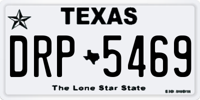 TX license plate DRP5469