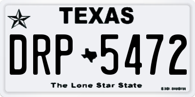TX license plate DRP5472