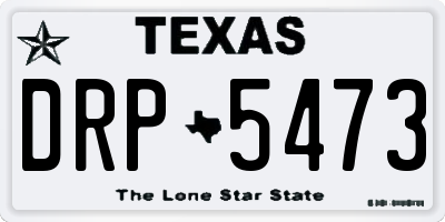 TX license plate DRP5473