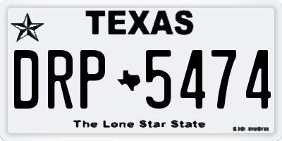 TX license plate DRP5474