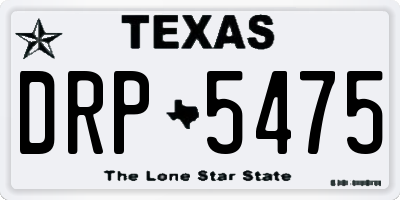 TX license plate DRP5475