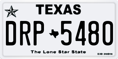 TX license plate DRP5480