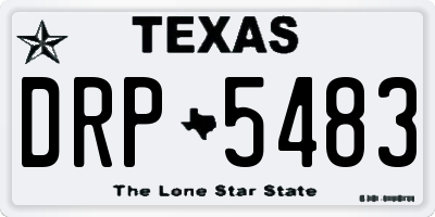 TX license plate DRP5483
