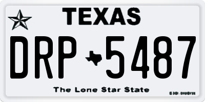 TX license plate DRP5487