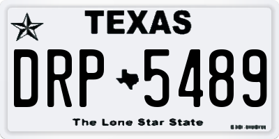 TX license plate DRP5489