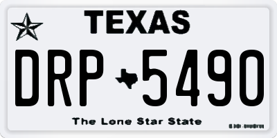 TX license plate DRP5490