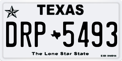 TX license plate DRP5493