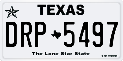 TX license plate DRP5497