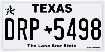 TX license plate DRP5498