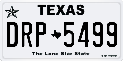 TX license plate DRP5499