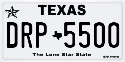 TX license plate DRP5500