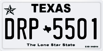 TX license plate DRP5501