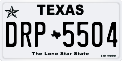 TX license plate DRP5504