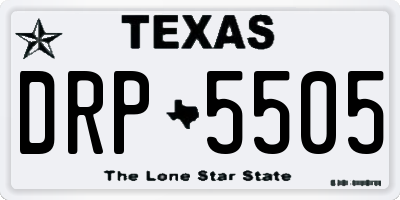 TX license plate DRP5505