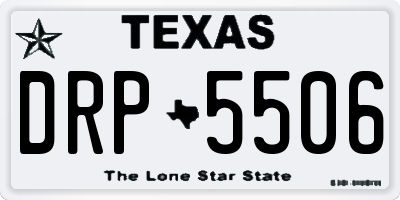 TX license plate DRP5506
