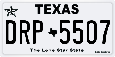 TX license plate DRP5507
